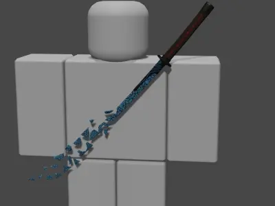 Thousand Edge Demon Sword Low-poly 3D model