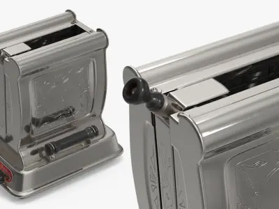 Auto-Toastmaker Vintage Side Load Toaster Chrome 3D model