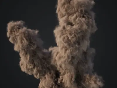 VDB Animated Dust Explosions Collection Part1 3D Model Pack