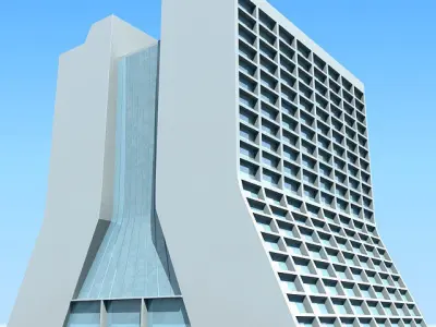 Glass Building 3D Model 3D model