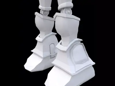 Robo Girl  Low poly 3Dmodel Low-poly 3D model