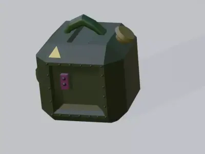 Low Poly Fuel Barrel Industrial Oil Drum Game Ready 3D Model Low-poly 3D model
