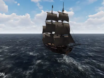 BlackPearl Ship 3D Model 3D print model