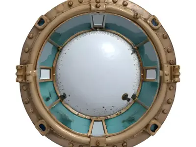 Ornate Brass Submarine Porthole 3D model