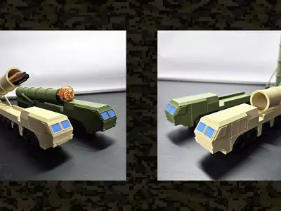 Pencil Holder Missile Launcher Truck Free 3D print model