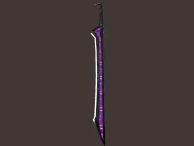 PBR Magic Demon Sword Free low-poly 3D model