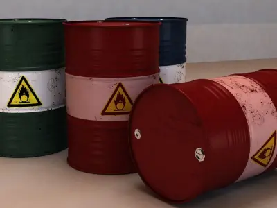 Oil Barrel 3D model 9