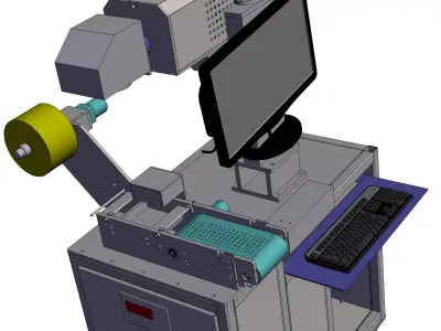 Label automatic laser engraving equipment 3D model