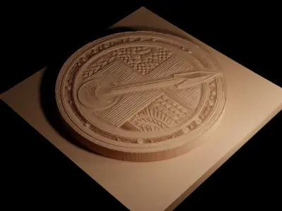 Pin CNC 3d Print High Relief Sand Casting 3D print model