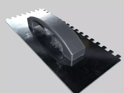 Notched Trowel 10 mm Low-poly 3D model