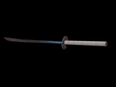 Sword Katana Low Poly Mesh Free low-poly 3D model