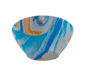 Bowl in Blue pattren 3D model purchase