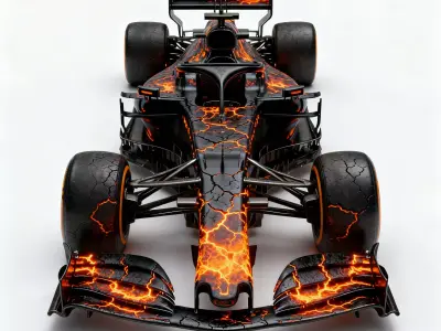 Black Stealth Formula Race Car 3D Model V05 Low-poly 3D model