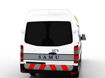 Mercedes Benz Sprinter L2H2 2009 France Ambulance 3D model