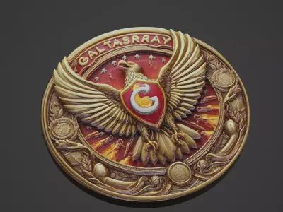 Galatasaray Football Medallion 3D print model