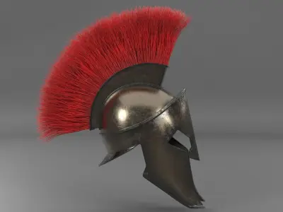 corinthian greek helmet 3D model
