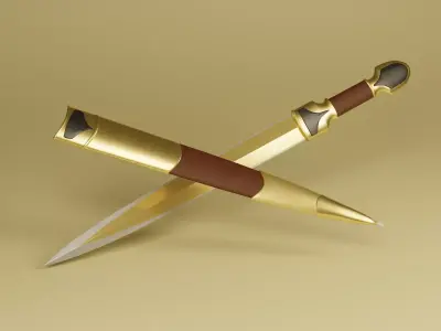 Royal Dagger free blender Free 3D model