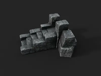Old Stairs Low-poly 3D model buy