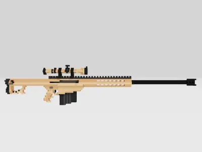 BARRETT M82 voxel 3D model