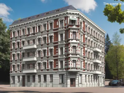 Apartments Building in Berlin 3D model