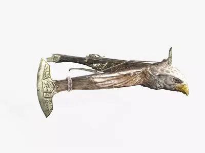 Crossbow 01 Low-poly 3D model