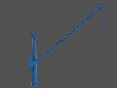 WW2 Littorio Class stern crane - Commercial license 1-200 scale 3D print model