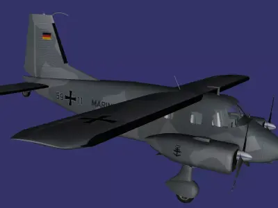 Dornier Do 28 Skyservant Free 3D model
