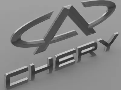 chery logo 3D model by 3dlogoman