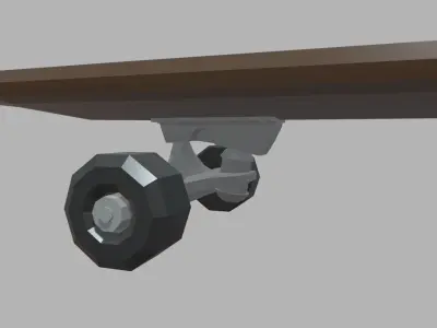 Low Poly Skate 02 Low-poly 3D model