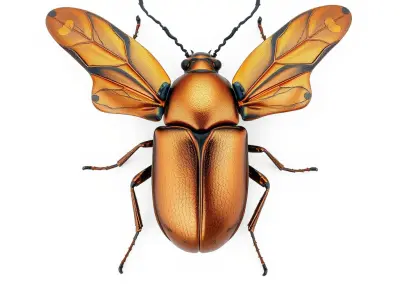 Orange Beetle D Model Pack Low-poly 3D model