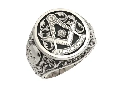 N233 Masonic ring 3D print model