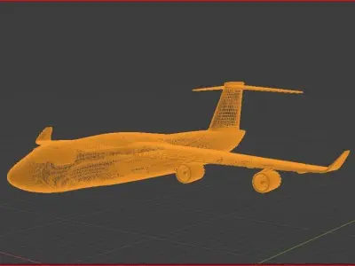 Emirates Airplane 3D Model-Stylized High-Quality Low-poly 3D model