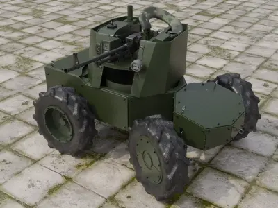 Ground Combat Drone UGV Liut 3D model