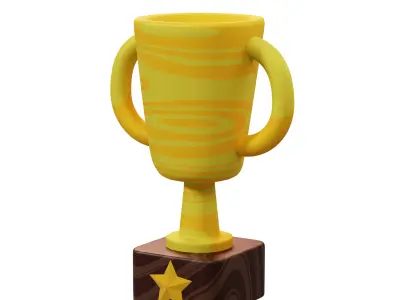 Educational Cup 3D Icon Free low-poly 3D model