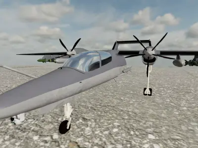 Icarus Aerospace - Tactical Air Vehicle - The NEW A10 BUSTER Low-poly 3D model