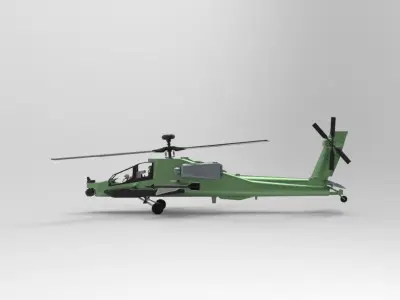 RC Apache Attack Helicopter Design 3D Printer Model 3D print model