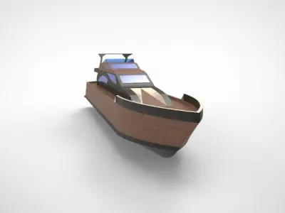 Island yacht 3D model