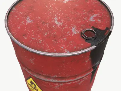 Barrel - Drum Low-poly 3D model