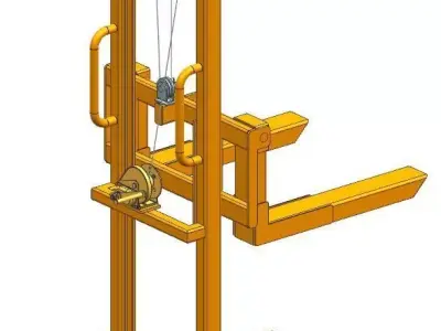 Winch Stacker 500kg 3D model