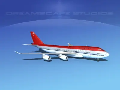 Boeing 747-400 Northwest Airlines 3D model