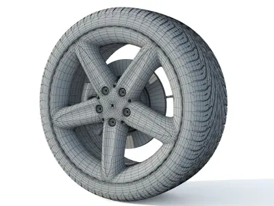 wheel Rim Tire 21 3D model