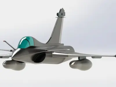 Dassault Rafale stand for decoration 3D print model