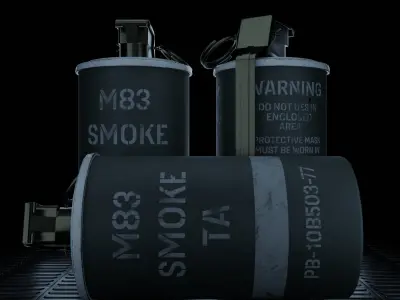 Smoke M83 Low-poly 3D model