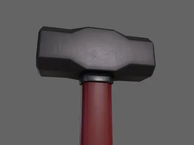 PBR Sledge Hammer V2b Low-poly 3D model