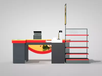 Supermarket Checkout 3D model