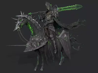 death Knight Low-poly 3D model purchase