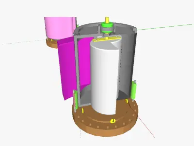 Shielded Savonius wind energy harvester 3D model