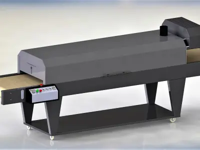 Thermal tunnel for screen printing 3D model