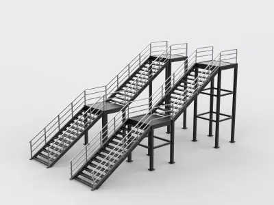  stairs Model 3D model