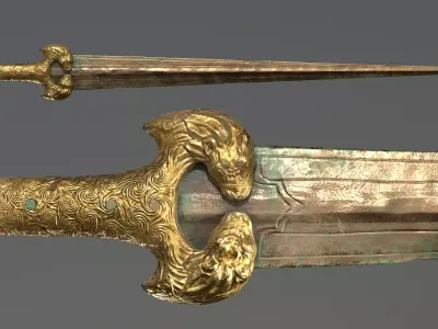Mycenean Sword Low-poly 3D model
